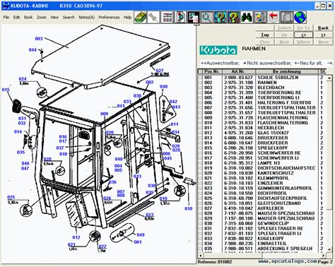 kubota spare parts catalog